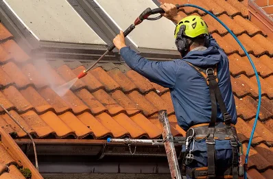 Démoussage et hydrofuge de toiture à His